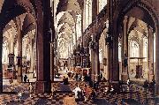 Pieter Neefs Interior of Antwerp Cathedral oil painting artist